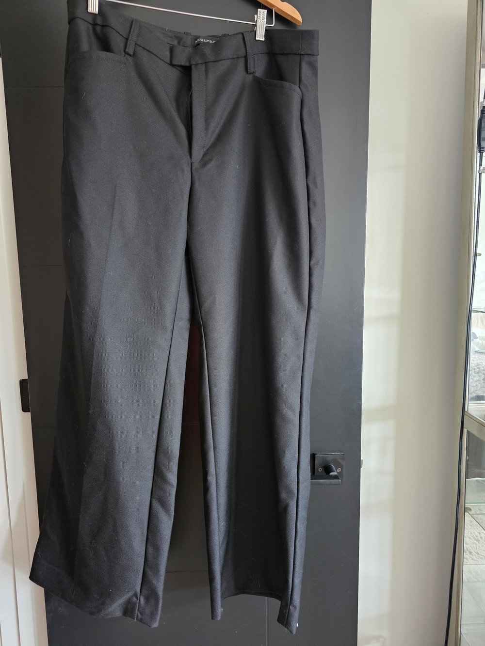Banana Republic  Black Wool Wide Leg Dress Pants